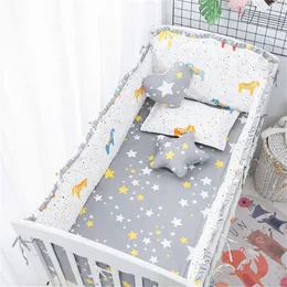 Zestawy pościeli Born Bawełny oddychające łóżko otaczają Onepiece zdejmowane dzieci cztery sezony Universal Crib 230613