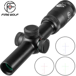 Fire Wolf 1-4x24 E FFP Arbalet Hunting 조밀 한 Spot Sight Airsoft Pistola Rifle Scope Riflescope