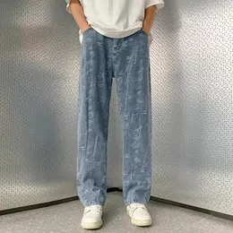 Jeans Masculino 2023 Moda Coreana Lavado Azul Baggy Calças Y2K Roupas Masculinas Retas Casual Feminino Kpop Calças Denim Moda Hombre