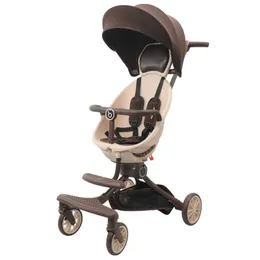 Hello V18 Half Lying Walking Artifact High View One Button Hämtar Baby Cart med fyra hjul