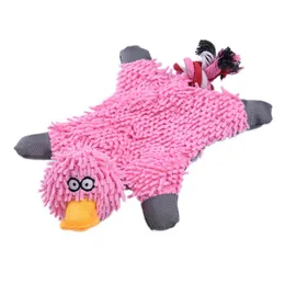 Brinquedo de pelúcia para cães de estimação Corda de algodão de pelúcia durável Bonito Papa Pato Fazendo som Treinamento de cães Brinquedos para mastigar para cães pequenos e médios