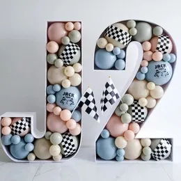 Garden Decorations Baby Letter Number Balloon Filling Box Frame Alphabet DIY Letter Baby Shower Birthday Number 30th 40th 50th Birthday Party Decor 230615