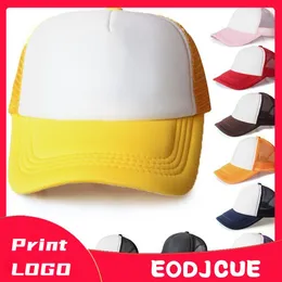 قبعات الكرة طباعة شعار DIY Trucker Cap قابلة للتعديل القبعات الصيفية الرجال مخصصين للجنسين شبكة Dad Dad Baseball Hat Gorras