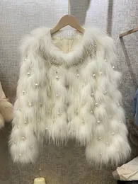 Mieszanki kobiet prawdziwy płaszcz szopa fur