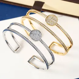 18k Gold Diamond Bangle Bracelets For Women Lover Titanium Steel Bracelets Fashion Supply