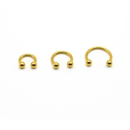 Labret Lip Piercing Jewelry 316L Steel Horseshoe Nose Ear Hoop Ring Eyebrow Universal Vacuum Refating 16g Body 230614