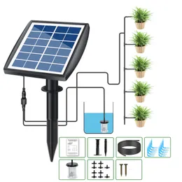 Sprühgeräte Solarpanelbetriebener Wasserbrunnen Pool Teich Garten Wassersprinkler Sprühgerät mit Wasserpumpe und Köpfen Aquariumbrunnen 230614