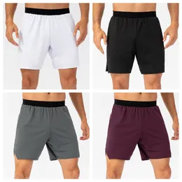 LL Men's Shorts Yoga Outfit Men Short Pants Running Sport Basketball Breathable Trainer Trousers Adult Sportswear Gym Exercise Fitness Wear Fast Dry Elastic