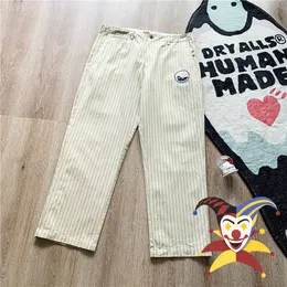 Männer Hosen SS Human Made Hosen Männer Frauen 1 1 Qualität High Street Vintage Cargo Gerade Streifen Hosen 230615