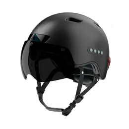 Cycling Helmets Bluetooth Calling Smart Helmet with Builtin Driving Recorder Camera Detachable Visor Turn Signal Taillight for Urban 230614