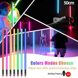 Светодиодные светильники Luxceo Mood1 85 -см светодиодные RGB Light Stick красочная атмосфера светильника лампа Пография для автомобильной комнаты Decor Bar 230614