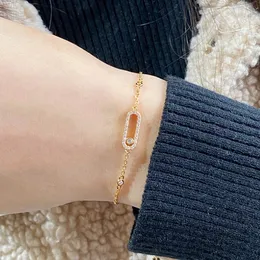 UNO Designer-Armband-Fußkettchen für Damen, diamantvergoldet, 18 Karat, offizielle Reproduktionen, Mode, verblasst nicht, exquisites Geschenk 005