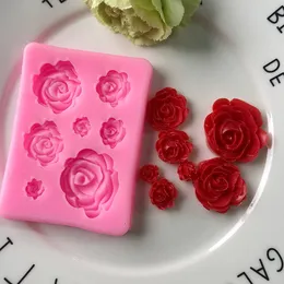 Nowy kwiat róży silikonowy tort weselny