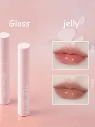 Atualização de cores de brilho labial LEEMEMBER! Série Bear Club YO! Batom Líquido GELÉIA Glaze Superfície Espelhada Brilhante Maquiagem