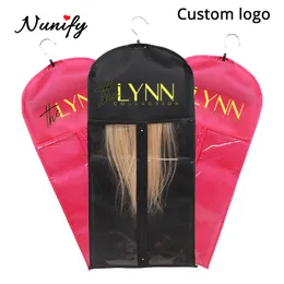 Wig Stand Nunify Customize Portable Wig Hair Extension Storage Bag With Hanger Hairpieces Storage Holder Wigs Case For Store 230614