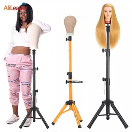 Wig Stand Wig Stand Mannequin Head Stativ Stand Metal Justerbar Wig Head Stand Holder For Canvas Head Stand med Tray 50 "55 -tums 230614