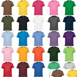 Men'S T-Shirts Unisex Teamwear Plain Tee Short Sleeves Tshirt Men Women Child Casual Plus Size Summer Solid Cotton Round Neck Teeshi Dhch2