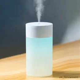 Увлажнители 260 мл USB Ultrasonic Air Увлажнитель Светодиодная лампа Mini Essential Diffuser Car Curifier Aroma Mist с романтическим светом R230615