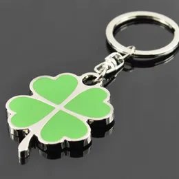 Conveniente Moda Moderna Creativa Bella Lega Verde Lucky Clover Portachiavi Goccia di Gioielli KEY003697383032674