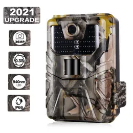 Hunting Cameras 36MP 2.7K Trail Camera 940nm Low Glow Infrared Night Vision Po Trap Hunting Cameras Wireless Cam HC900A Wildlife Surveillance 230614