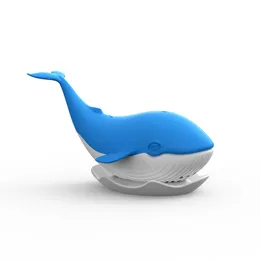 Cute Silicone Blue Whale Tea Infuser Loose Leaf Food Grade Tea Strainer Tea Bag Filter Home Kitchen Utensils