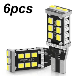 6PCS W16W T15 LED T16 Bulb Canbus Błąd Bezpłatna kopia zapasowa LED 921 912 LED CARBS ŚWIATŁO CAR LAMPA HAMULA LAMPA ZATRZYMAĆ ŚWIATŁO