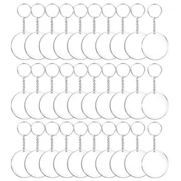 487296pcs Acrylic Transparent Circle Discs Set Key Chains Clear Round Acrylic Keychain Blanks Keychain for DIY Transparent12744651258m