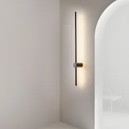 Vägglampa minimalism ledde längre modernt hem sovrum dekor sängläsning lätt trappor bakgrund svarta badrum speglar sconce