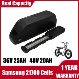 Ebike 배터리 48V 20AH 전기 자전거 배터리 팩 Super73 Electroce Bicycle 36V 25AH 강력한 21700 Samsung Cell 50E 용 500W 1000W 모터