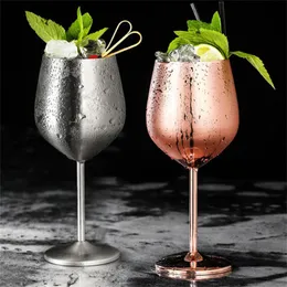 Wine Glasses Stainless Steel Wine Glasses Champagne Cup Goblets Cocktail Glass Creative Metal Wine Glass Drinking Tool Bar Party Supplies 230614