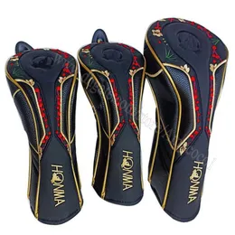 Großhandel Golffahrer Headcover Black Honma Golf Wood Headcover hohe Qualität 1.3 5 Golfschläger Deckung Honma Supplies kostenloser Versand