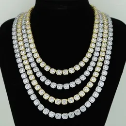 CHOKER 2023 Прибытие Fashion Shiny CZ Теннисная цепная колье Шарм Хип -хоп для мужчин Женские украшения подарки