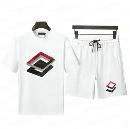 Tute da uomo T-shirt stampate con lettere Pantaloncini 2 pezzi Set Design T-shirt estive Top Pantaloni sportivi Tute sportive