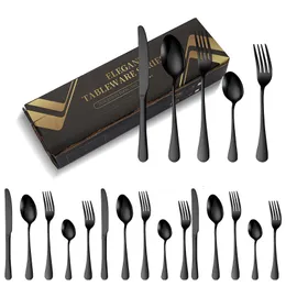 أدوات المائدة مجموعات 20pcs أدوات المائدة الذهبية مجموعة سكين الفولاذ المقاوم للصدأ شوكة ملعقة المائدة أدوات المطبخ مجموعة مهرجان المطبخ أدوات مائدة الهدايا مجموعة 230614