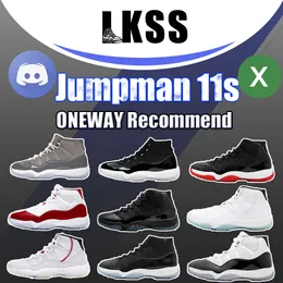 Lkss Jumpman 11 كرة السلة أحذية الرجال نساء الكرز 11s منخفضة الأسمنت رمادي DMP Cool Gray 25th الذكرى السنوية 25