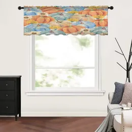 Vorhang Herbstmuster mit Sonnenblume Kurze transparente Vorhänge für Wohnzimmer Schlafzimmer Küche Tüll Fensterbehandlungen