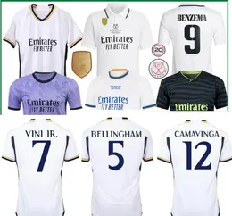 Dostosowane 23-24 Tajska jakość koszulki piłkarskie 9 Benzema 8 Kroos 22 ISCO Nacho 6 Niestandardowe koszulki sportowe yakuda Rabat Tanie Vini Jr. Brahim 5 Bellingham Niestandardowe