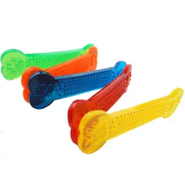 Giocattoli divertenti per cani Gatti Bone Grinding Morso Salute Pulizia dei denti Stick Silicone RubberToy Chew Dog Toys Prodotti per animali domestici