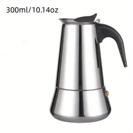 1pc Moka in acciaio inossidabile, caffettiera portatile, macchina per caffè espresso Bollitore per caffè da 300 ml / 10,14 once