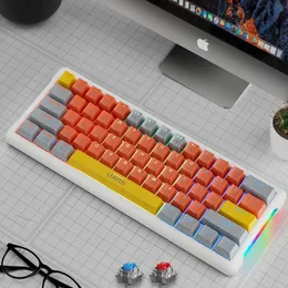 K610 61-Tasten-Bluetooth-Tastatur, kabellos und kabelgebunden, Hot-Swap-fähige RGB-Hintergrundbeleuchtung, Computer-Gaming-Tastatur