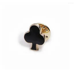 Brooches 2023 Poker Brooch Small Cufflinks Pins And For Women Men Zinc Alloy Broche Shirt Collar