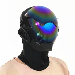 Cyberpunk maska ​​cosplay rola odtwarzanie Prop Night City Neon Helmet Spersonalizowany armia Festiwal Muzyki mechanicznej na Halloween Party Color Anti Fog Mirror Surface