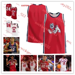 Donavan Yap Fresno State Bulldogs Basketball Jersey Personnalisé Hommes Jeunesse Jemarl Baker Jr. Isaiah Hill Alexander Gorton Jordon Campbell Isaih Moore Fresno State Maillots