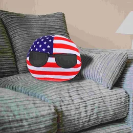 Pillow Kids Pillows Independence Day Decor Fourth July Plush Usa Patriotic Body Memorial Decoration Warm Hands American Flag Throw