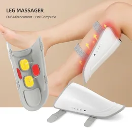 Leg Massagers EMS Microcurrent Leg Slimming Massager Compress Therapy Kneading Calf Muscle Relaxation Machine Varicose Veins Physiotherapy 230614