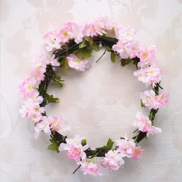ドライフラワーズ230cmシルク桜木桜の花somぶらの結婚式の装飾レイアウトホームパーティーレイタンウォールハンギングガーランドリーススリンガー