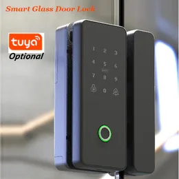 Door Locks Smart Lock For Glass Door Wooden Door Or Wifi Tuya SMart Biometric Fingerprint Lock Electronic Door Lock Digital Lock Drill free 230614