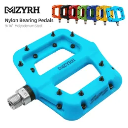 Cykelpedaler Mzyrh cykelpedal Anti-slip Ultralight Nylon MTB Mountain Bike Pedal Sealed Bearings Pedals Cykeltillbehör delar 230614