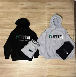 Erkekler Tişörtleri 2022 Marka Trapstar Baskılı Spor Giyim Erkekler 15 Renk Sıcak İki Parçası Set Gevşek Hoodie Sweatshirt Pantolon Gelgit Akış Tasarımı 674ESS