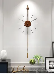 Wall Clocks Spain's Simple Fashion Living Room Clock Nordic Luxury Wind Decoration Porch Creative Silent